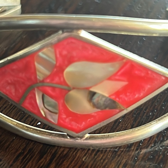 Vintage Mexican Alpaca Cuff Bracelet - Picture 5 of 5